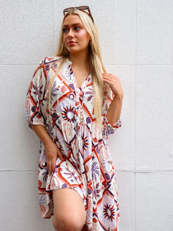 TROPIC TILE SMOCK