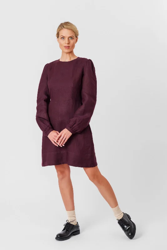 Kelly Dress, Long Sleeve, Twill Linen