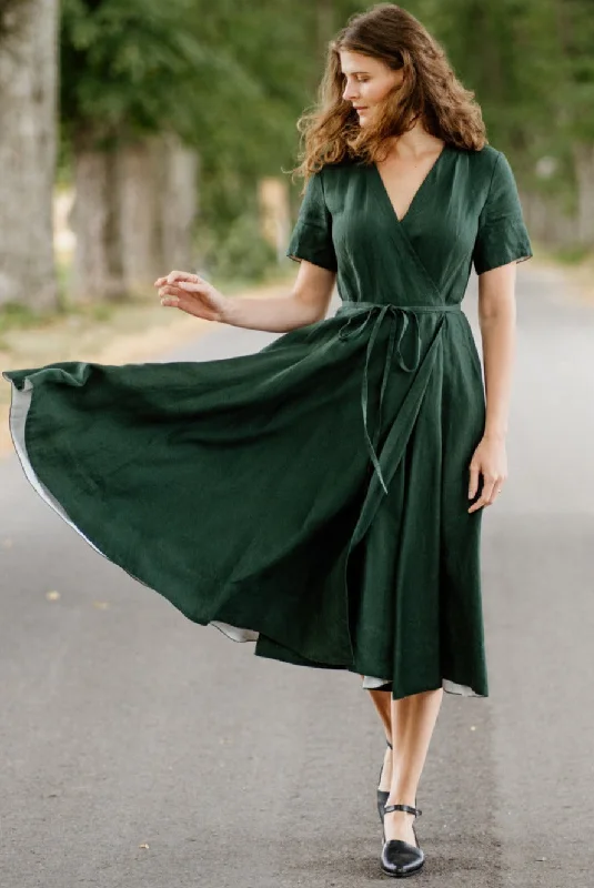 Wrap Dress, Short Sleeve