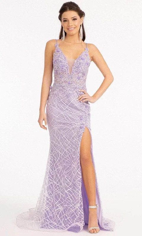 GLS by Gloria GL3042 - Deep V-Neck Sleeveless Evening Gown