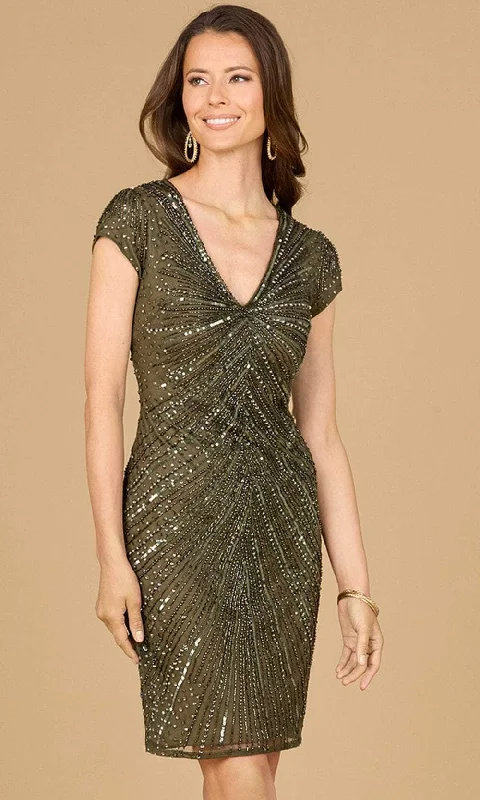 Lara Dresses 29119 - Beaded Cutout Back Cocktail Dress