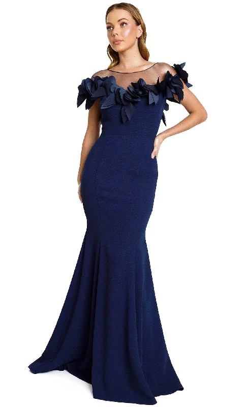 Nicole Bakti 604L - Formal Petal-Detailed Trumpet Gown